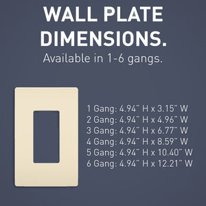 Legrand - RWP26LA - One-Gang Screwless Wall Plate - radiant - Light Almond