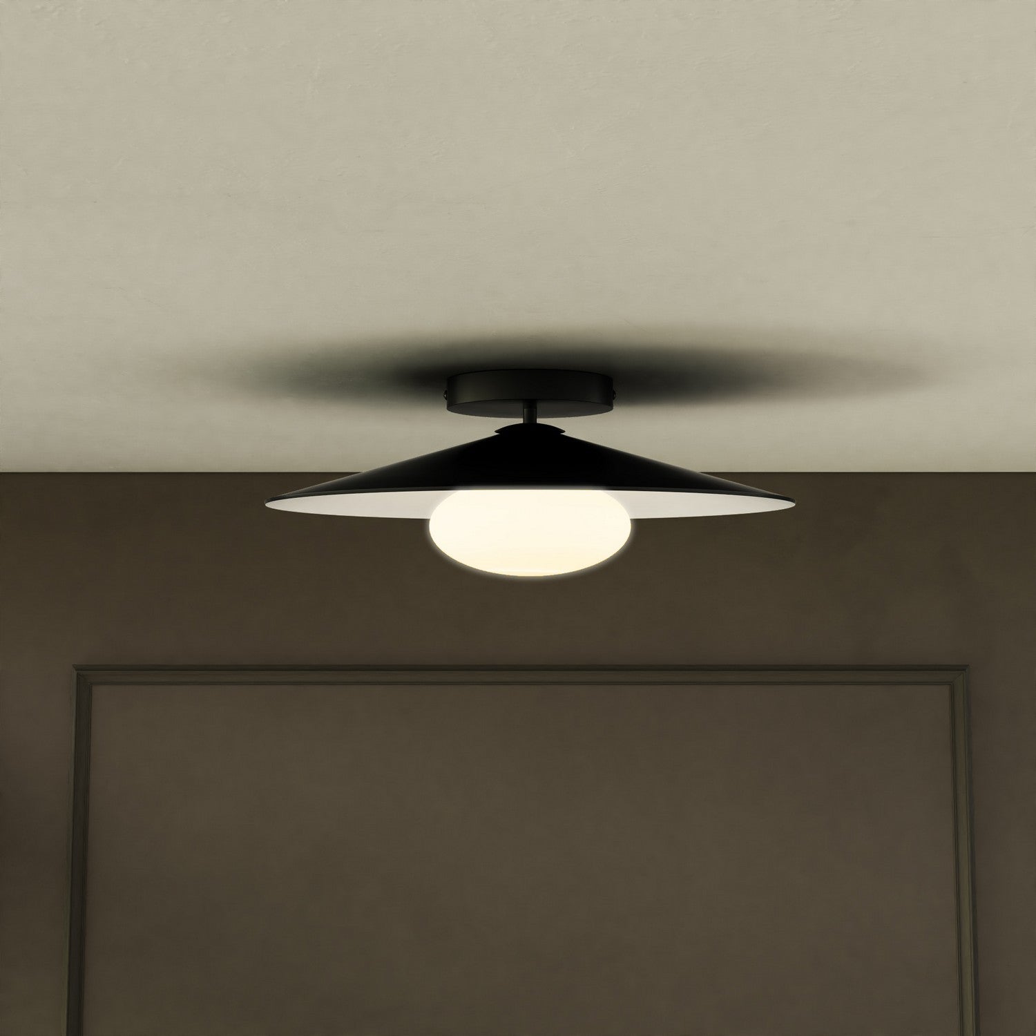 Kuzco Lighting - FM22815-BK/WH - LED Flush Mount - Cruz - Metal - Black/White