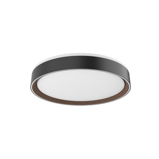 Kuzco Lighting - FM43916-BK/WT - LED Flush Mount - Essex - Black/Walnut