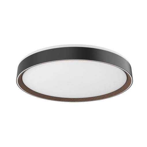 Kuzco Lighting - FM43920-BK/WT - LED Flush Mount - Essex - Black/Walnut