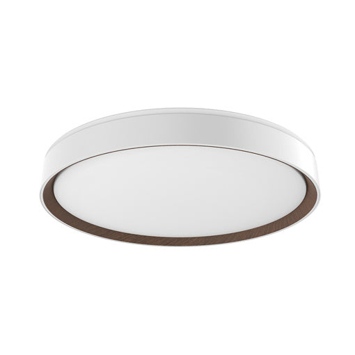 Kuzco Lighting - FM43920-WH/WT - LED Flush Mount - Essex - White/Walnut