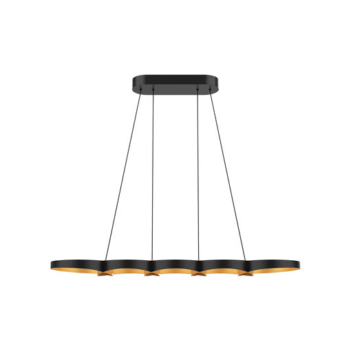 Kuzco Lighting - LP90838-BK/GD - LED Island Pendant - Maestro - Black/Gold