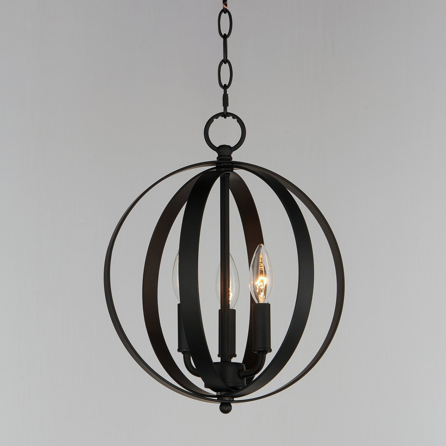 Maxim - 10030BK - Three Light Chandelier - Provident - Black