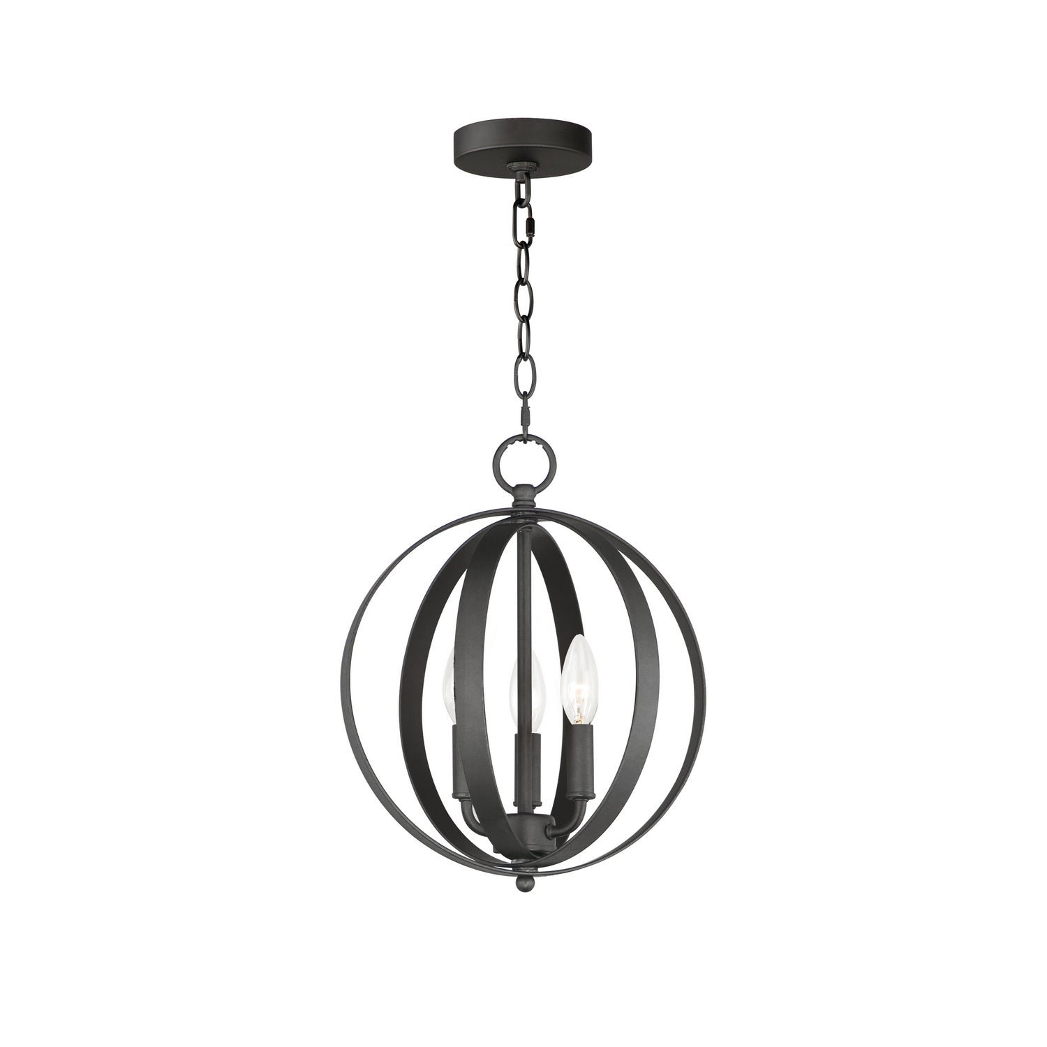 Maxim - 10030BK - Three Light Chandelier - Provident - Black