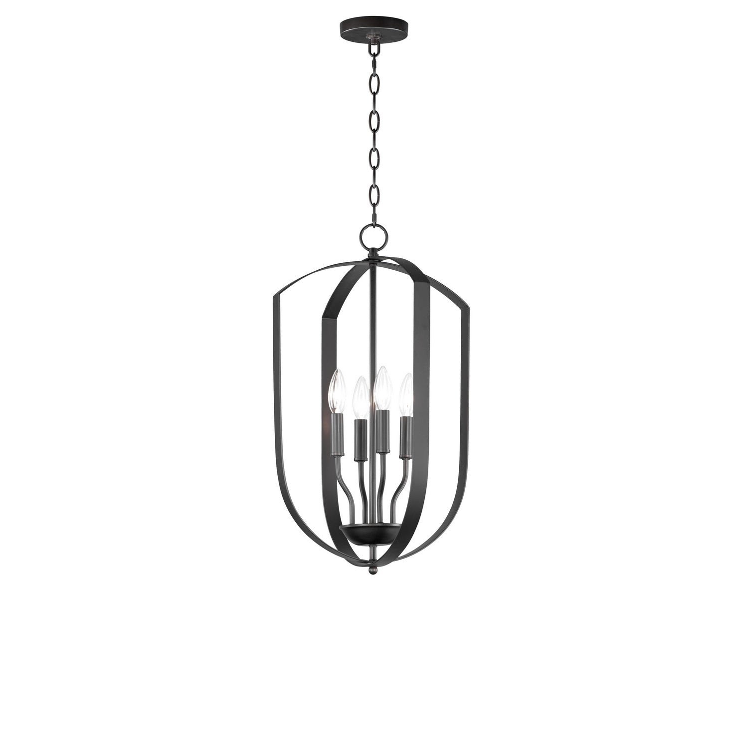 Maxim - 10034BK - Four Light Chandelier - Provident - Black