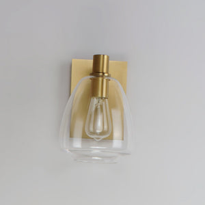 Maxim - 11111CLSBR - One Light Wall Sconce - Babylon - Satin Brass