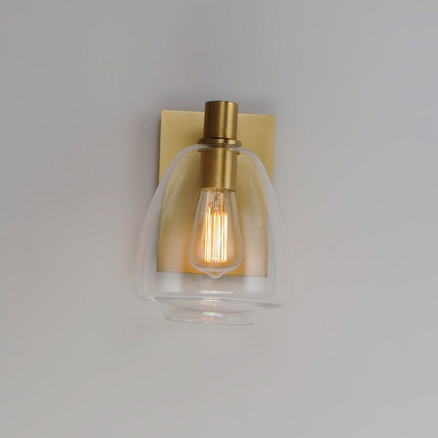 Maxim - 11111CLSBR - One Light Wall Sconce - Babylon - Satin Brass