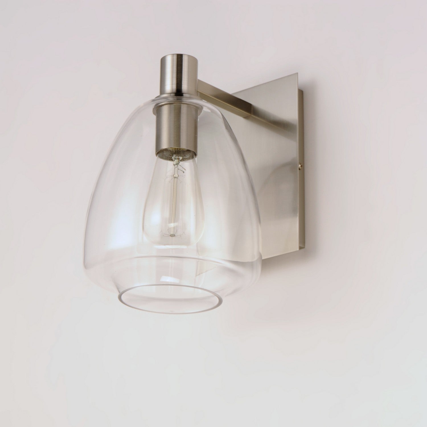 Maxim - 11111CLSN - One Light Wall Sconce - Babylon - Satin Nickel