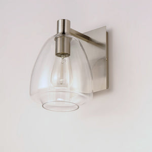 Maxim - 11111CLSN - One Light Wall Sconce - Babylon - Satin Nickel