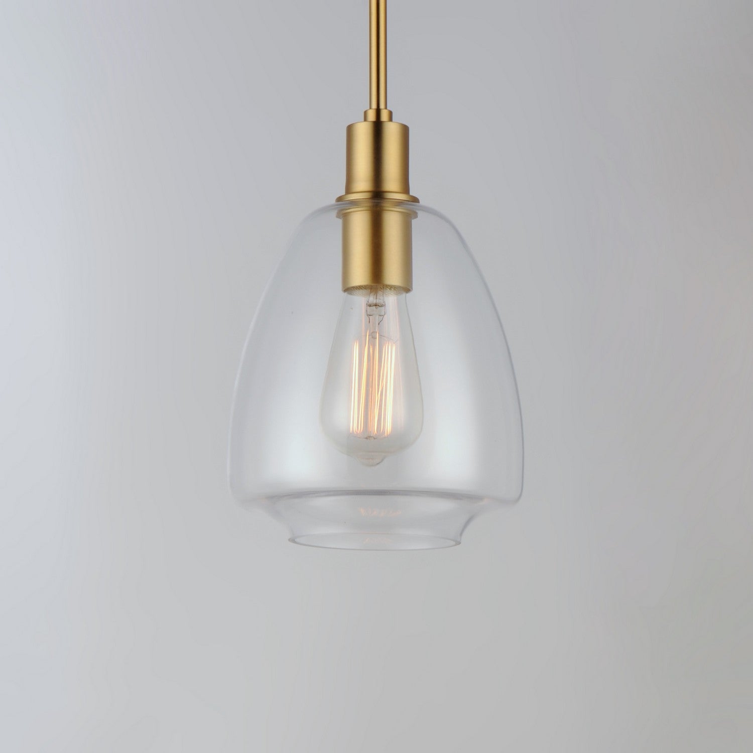 Maxim - 11112CLSBR - One Light Pendant - Babylon - Satin Brass