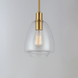 Maxim - 11112CLSBR - One Light Pendant - Babylon - Satin Brass