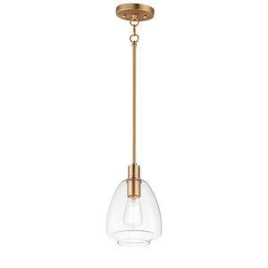 Maxim - 11112CLSBR - One Light Pendant - Babylon - Satin Brass