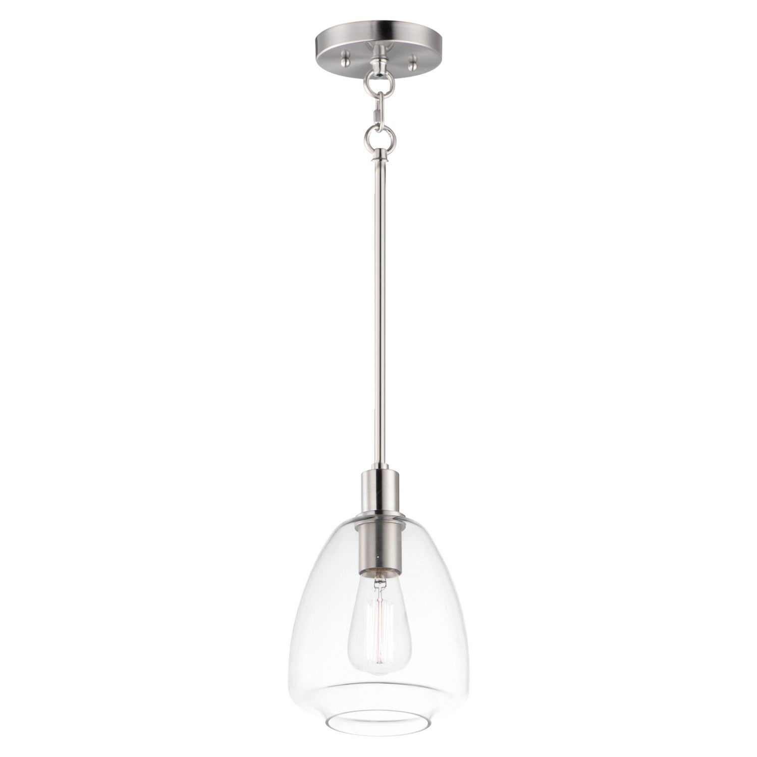 Maxim - 11112CLSN - One Light Pendant - Babylon - Satin Nickel