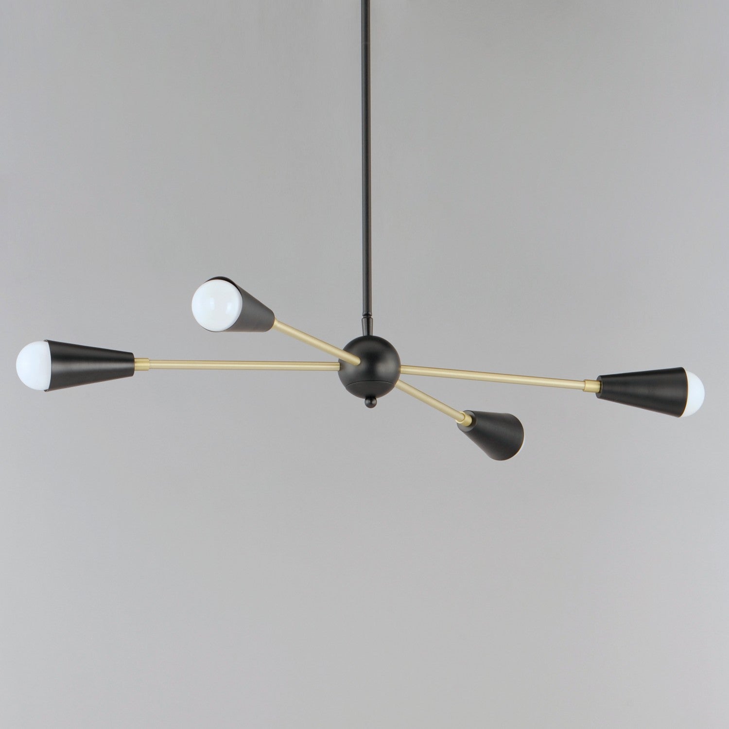 Maxim - 11264BKSBR - Four Light Pendant - Lovell - Black / Satin Brass