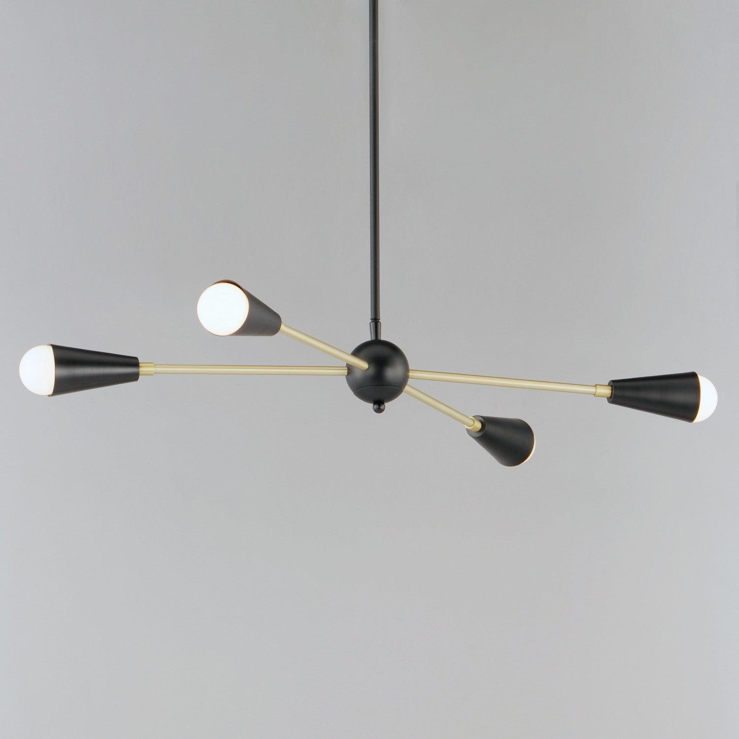 Maxim - 11264BKSBR - Four Light Pendant - Lovell - Black / Satin Brass