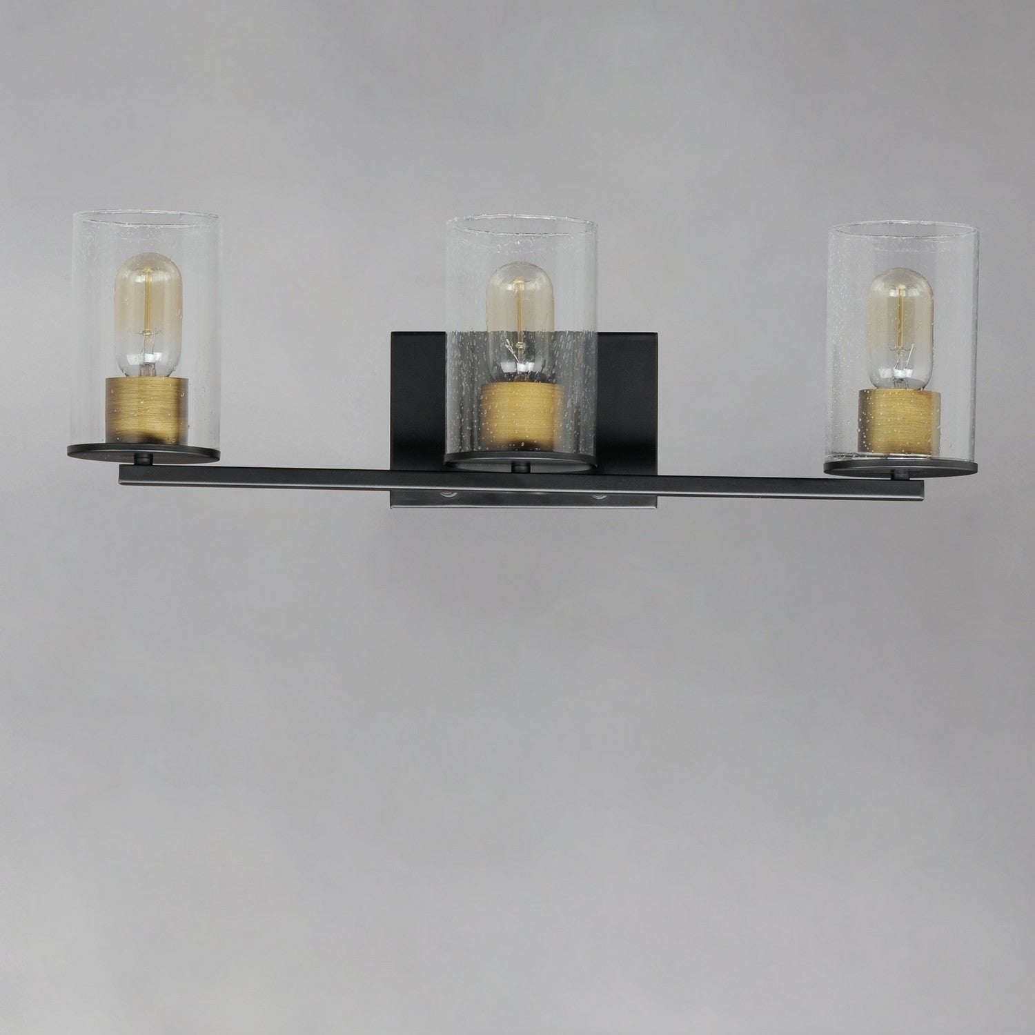 Maxim - 11843CDABBK - Three Light Bath Vanity - Sleek - Antique Brass / Black