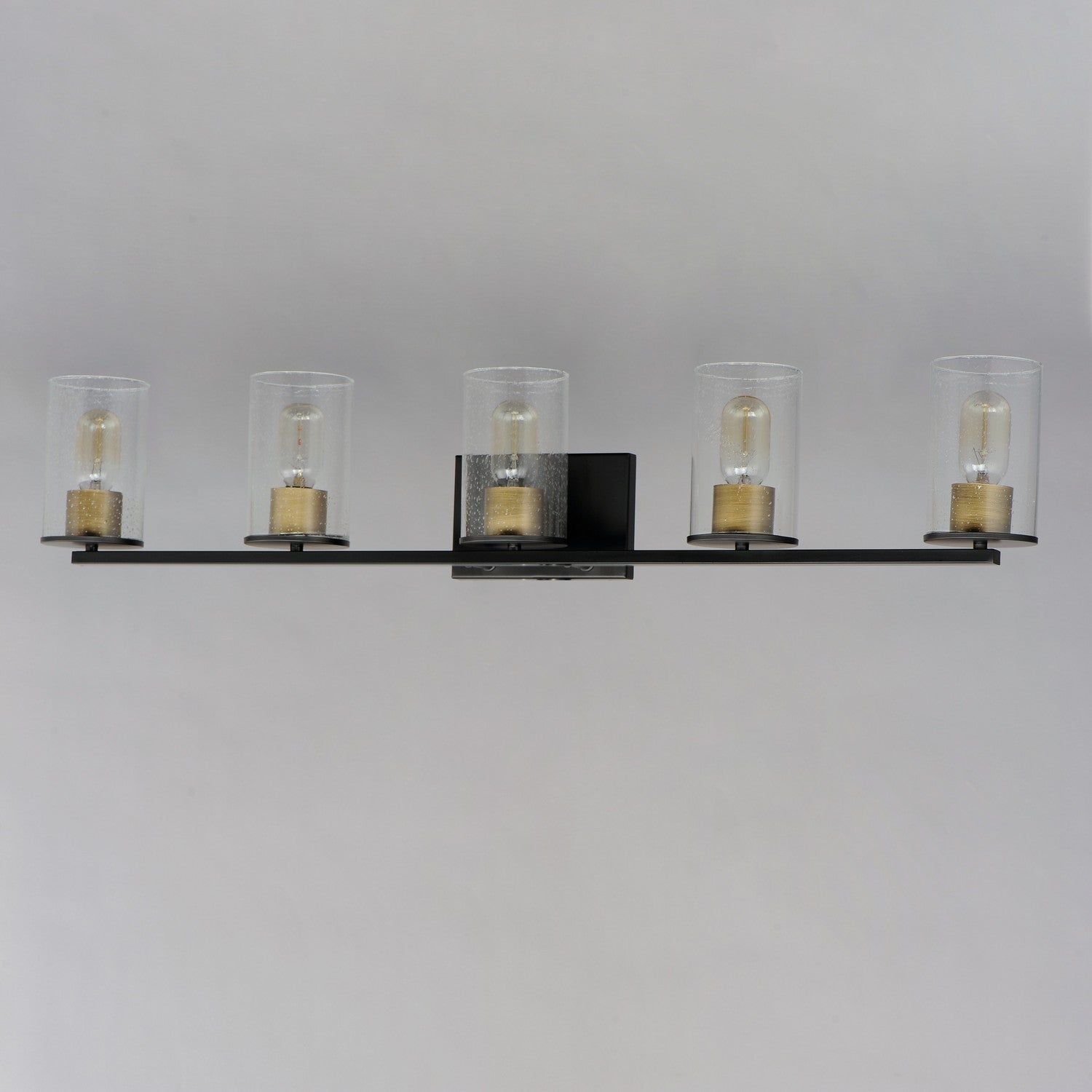 Maxim - 11845CDABBK - Five Light Bath Vanity - Sleek - Antique Brass / Black