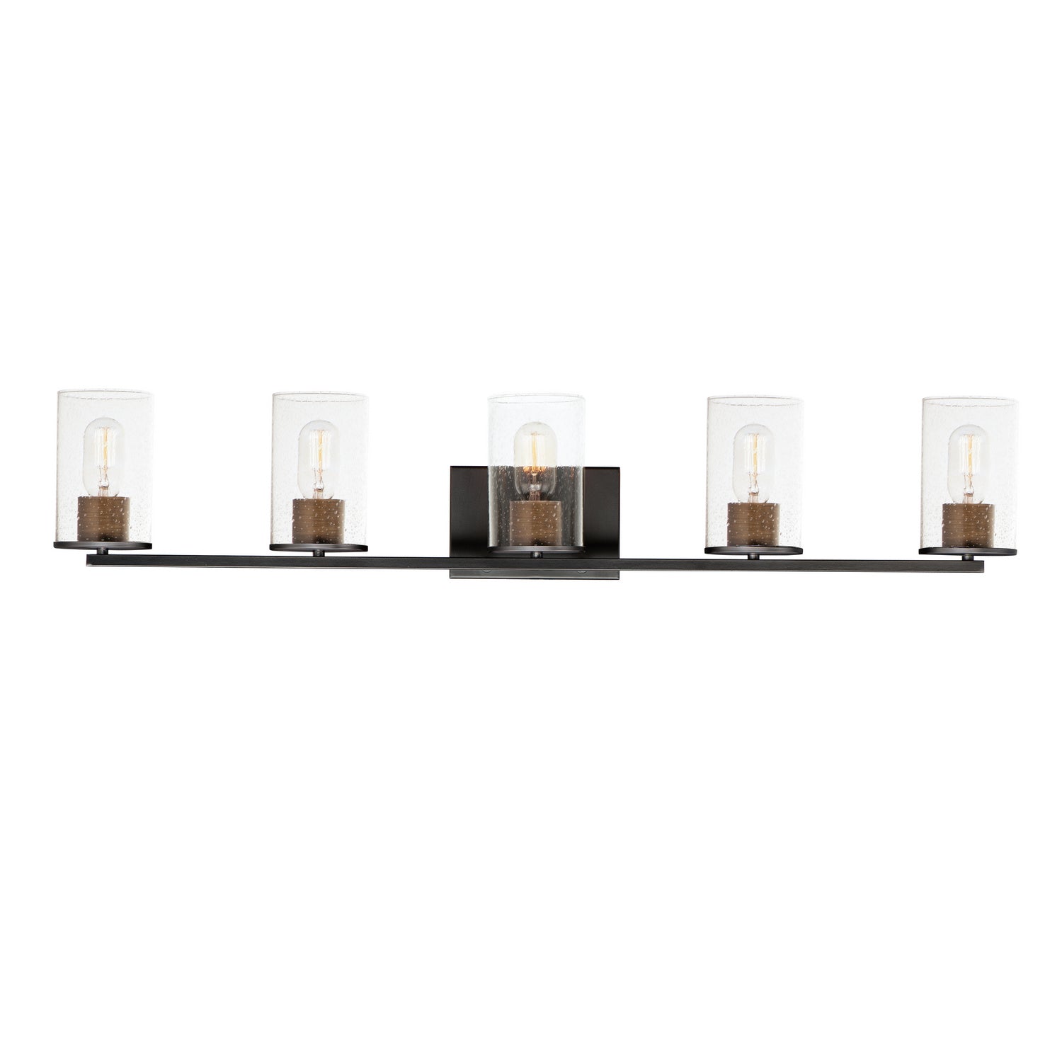 Maxim - 11845CDABBK - Five Light Bath Vanity - Sleek - Antique Brass / Black