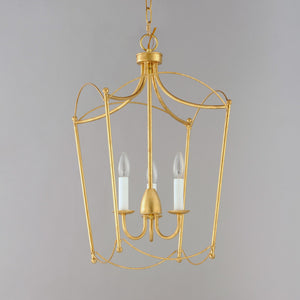 Maxim - 12163GL - Three Light Pendant - Plumette - Gold Leaf