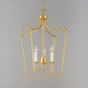 Maxim - 12163GL - Three Light Pendant - Plumette - Gold Leaf