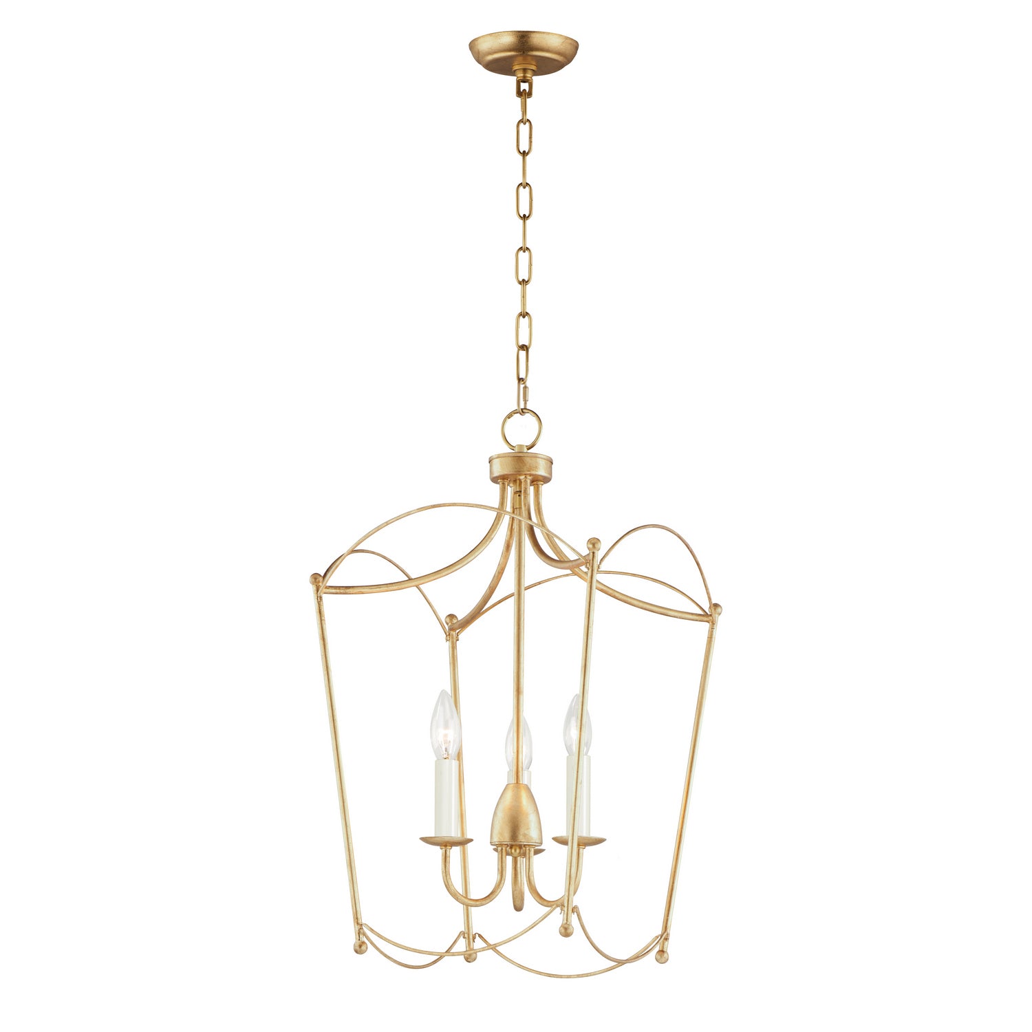 Maxim - 12163GL - Three Light Pendant - Plumette - Gold Leaf