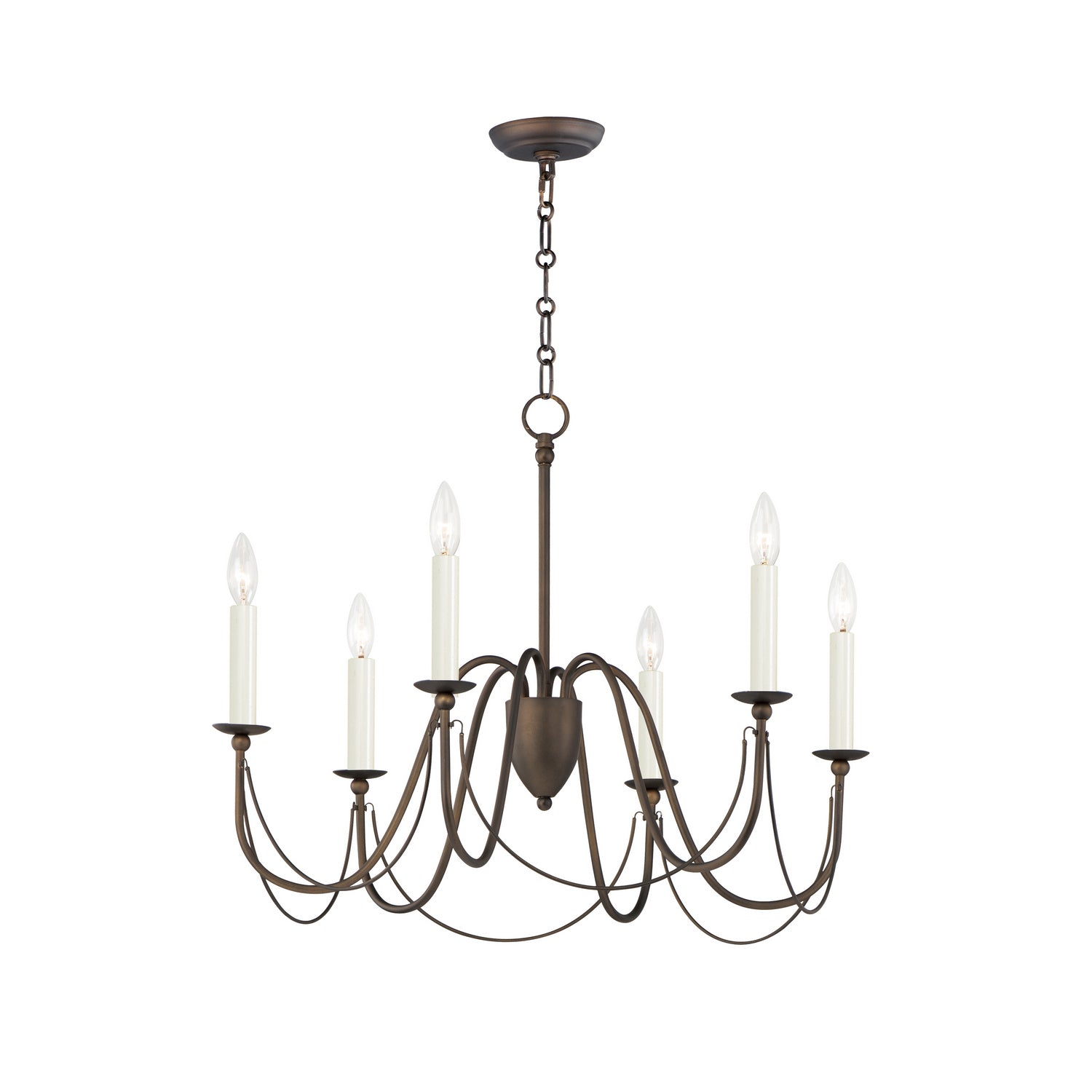 Maxim - 12166CHB - Six Light Chandelier - Plumette - Chestnut Bronze