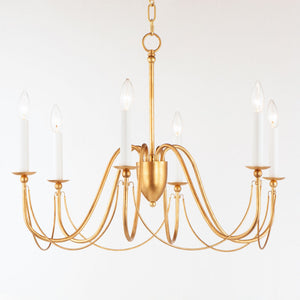 Maxim - 12166GL - Six Light Chandelier - Plumette - Gold Leaf