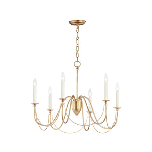 Maxim - 12166GL - Six Light Chandelier - Plumette - Gold Leaf
