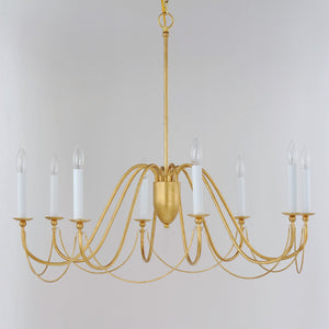 Maxim - 12168GL - Eight Light Chandelier - Plumette - Gold Leaf