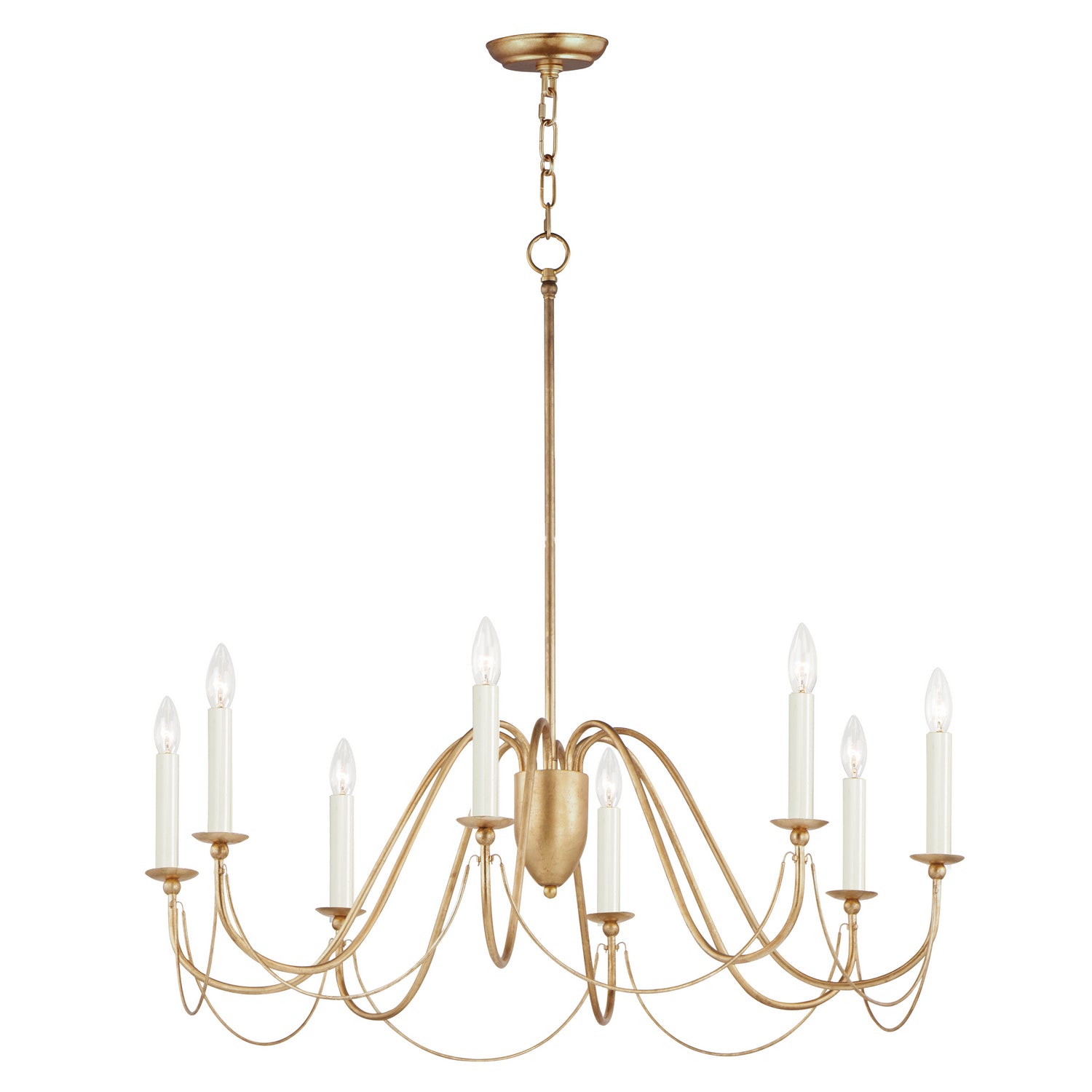 Maxim - 12168GL - Eight Light Chandelier - Plumette - Gold Leaf