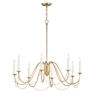 Maxim - 12168GL - Eight Light Chandelier - Plumette - Gold Leaf