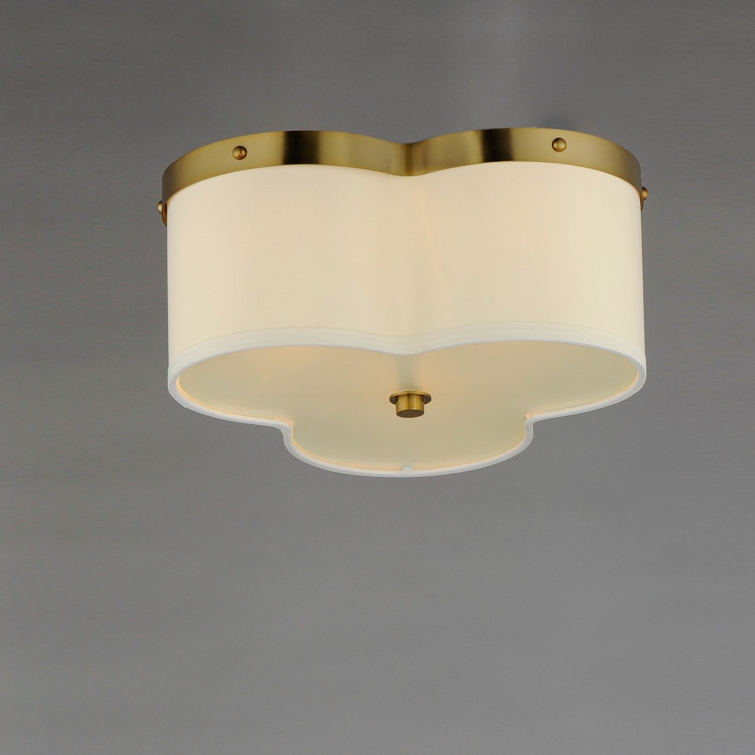 Maxim - 12243OFSBR - Three Light Flush Mount - Clover - Satin Brass