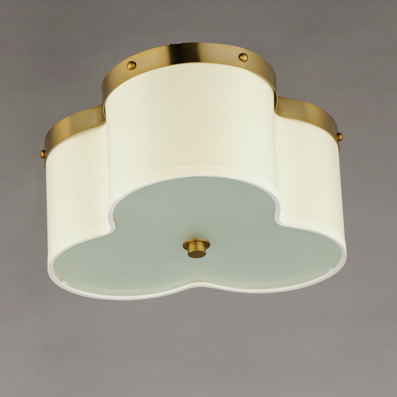 Maxim - 12243OFSBR - Three Light Flush Mount - Clover - Satin Brass