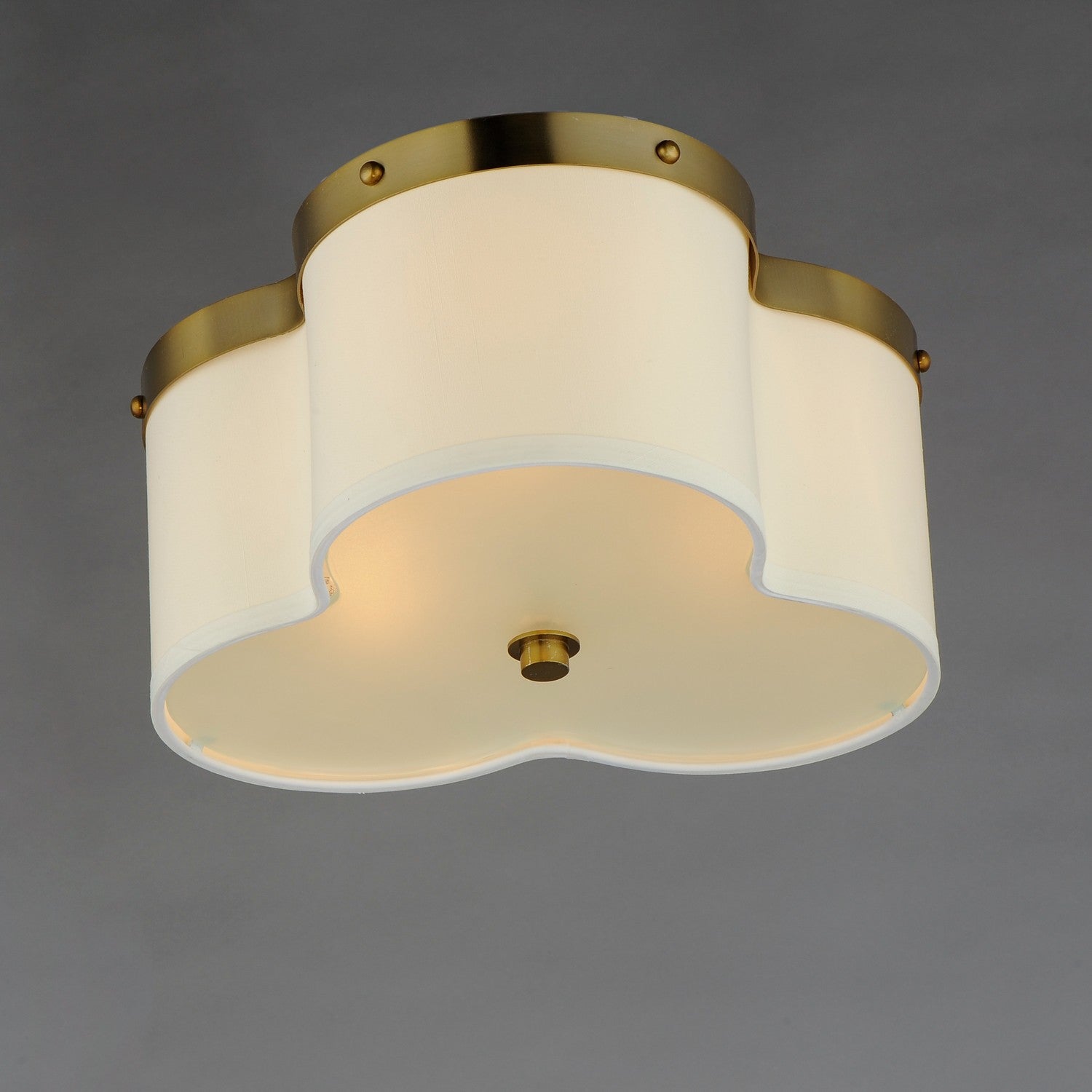 Maxim - 12243OFSBR - Three Light Flush Mount - Clover - Satin Brass