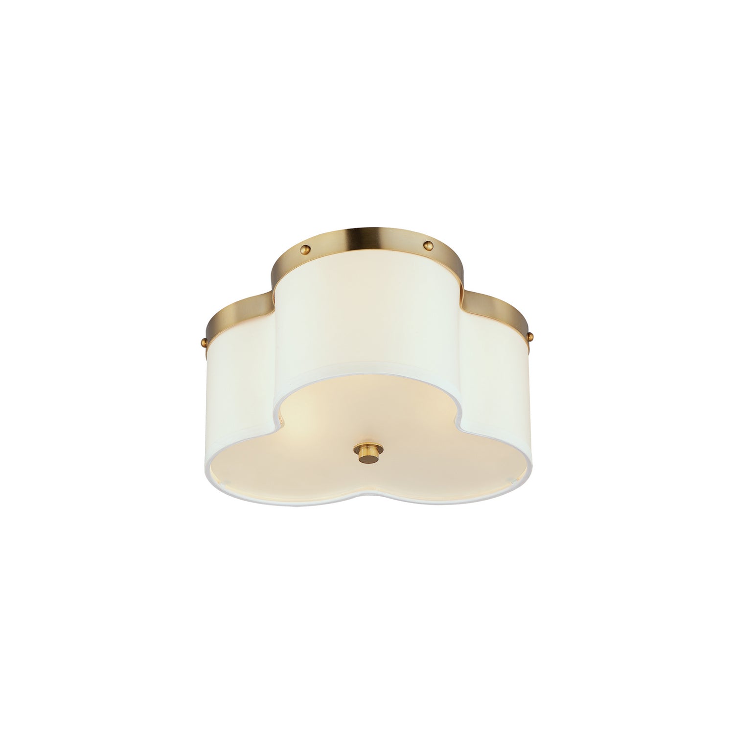 Maxim - 12243OFSBR - Three Light Flush Mount - Clover - Satin Brass