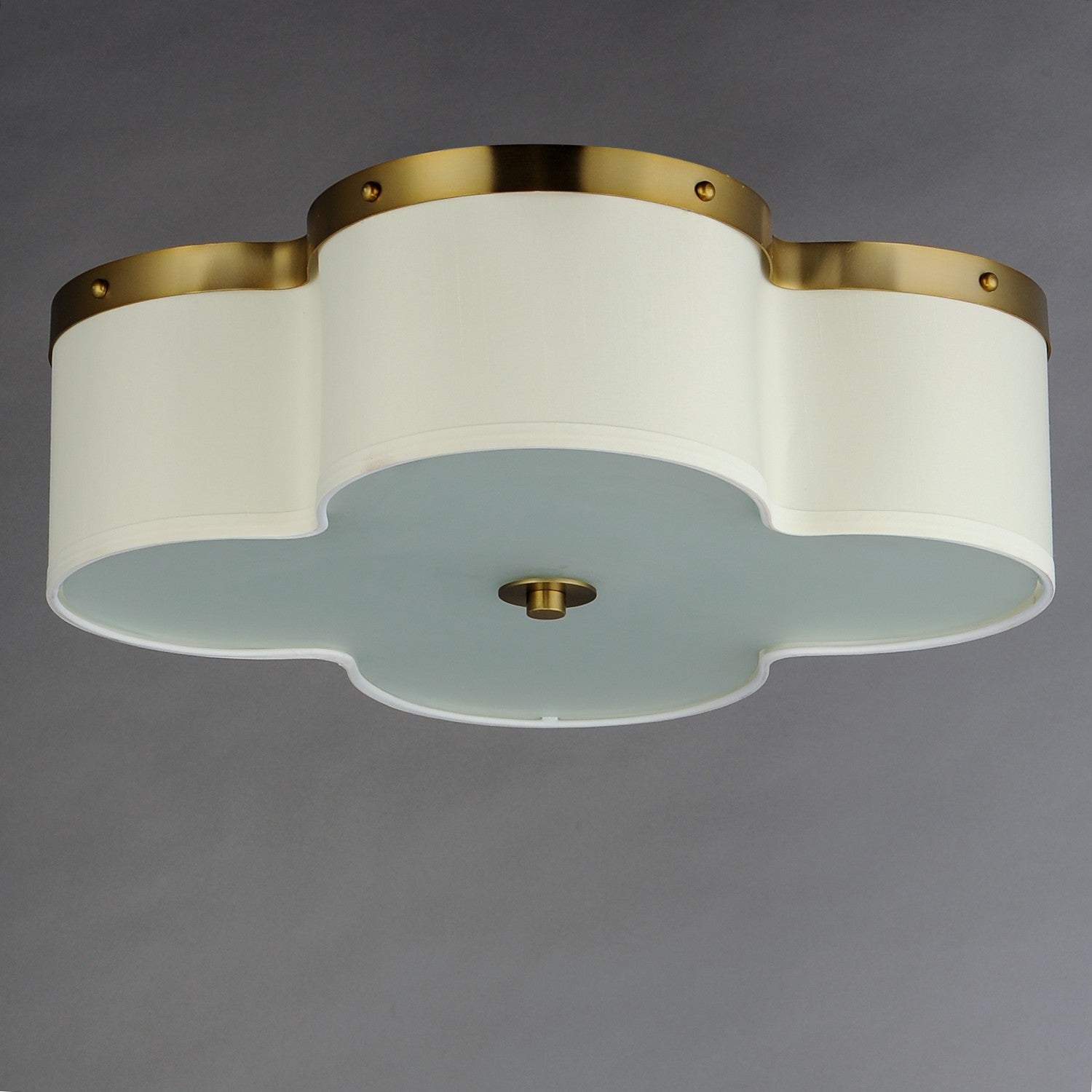 Maxim - 12244OFSBR - Four Light Flush Mount - Clover - Satin Brass