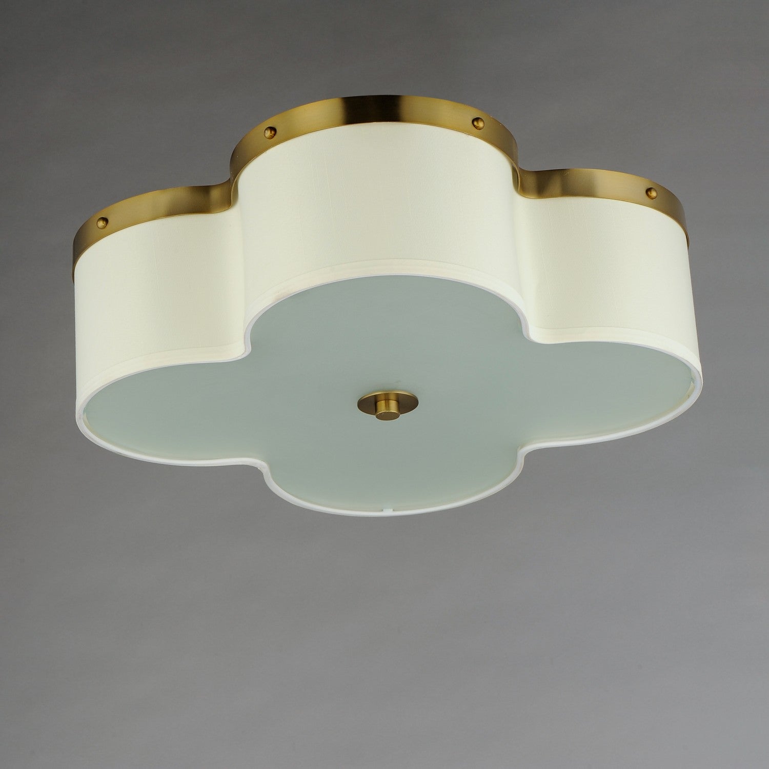 Maxim - 12244OFSBR - Four Light Flush Mount - Clover - Satin Brass