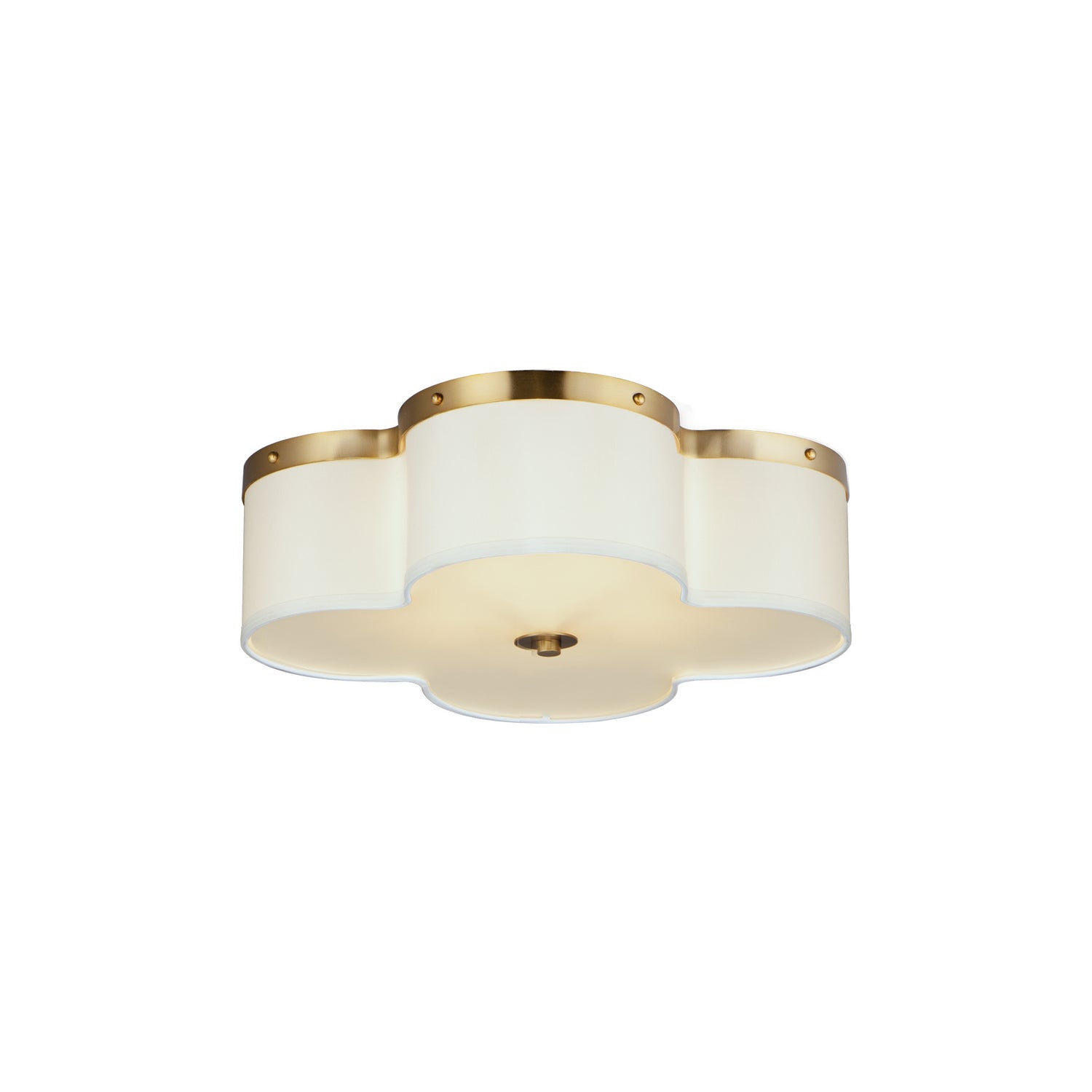 Maxim - 12244OFSBR - Four Light Flush Mount - Clover - Satin Brass