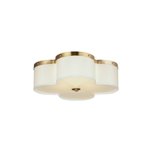 Maxim - 12244OFSBR - Four Light Flush Mount - Clover - Satin Brass