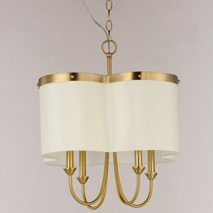 Maxim - 12246OFSBR - Four Light Chandelier - Clover - Satin Brass