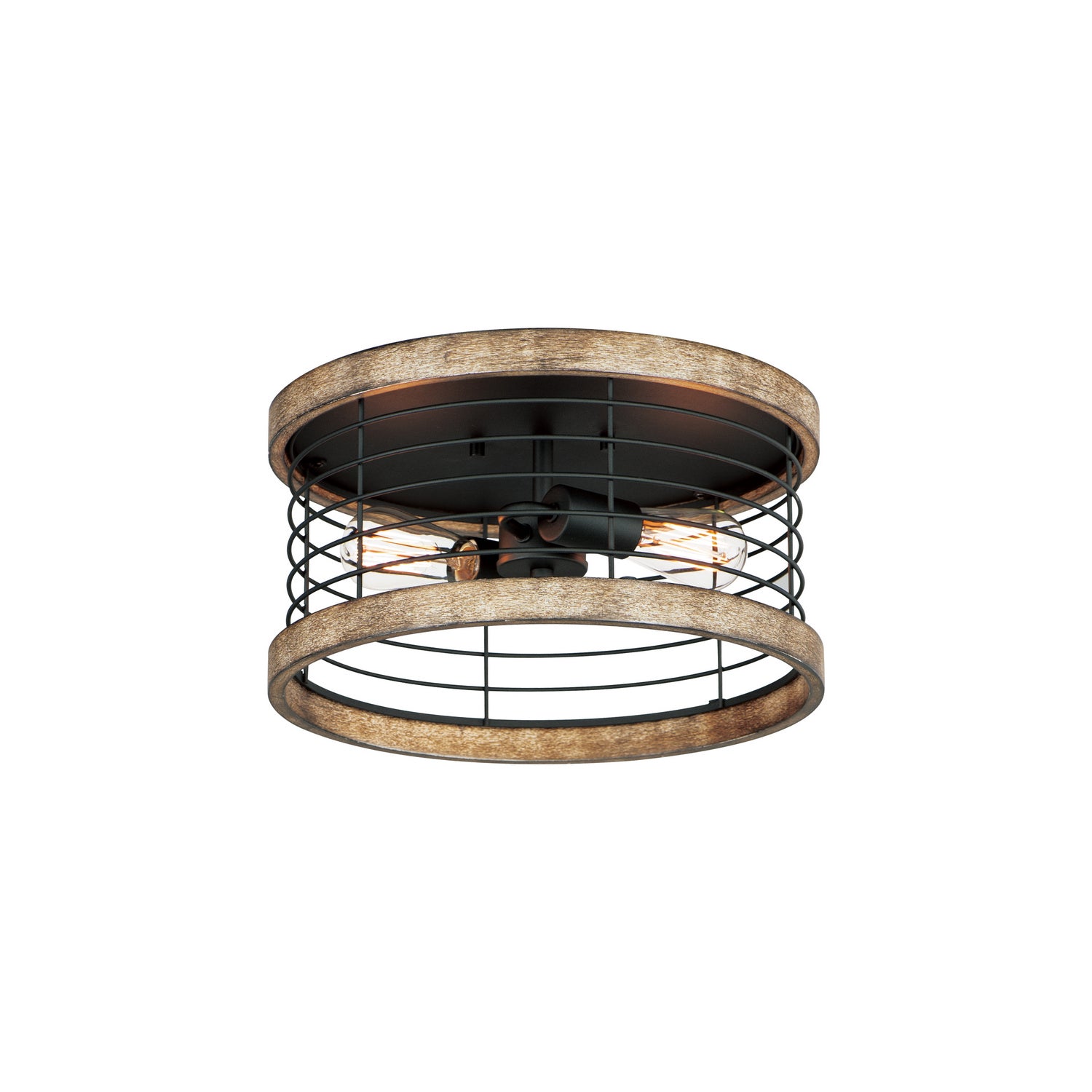 Maxim - 12510DWBK - Two Light Semi-Flush Mount - Homestead - Driftwood / Black