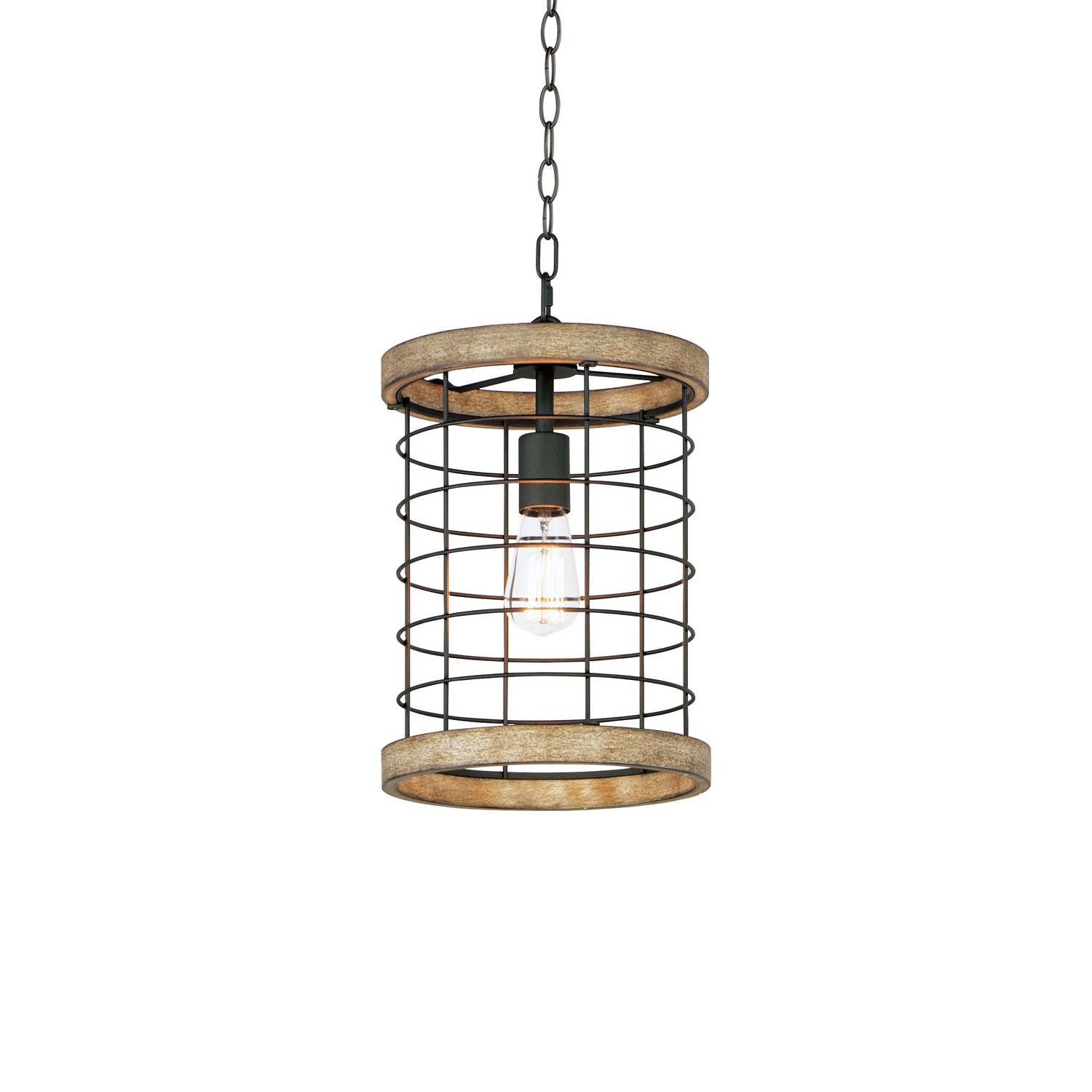 Maxim - 12519DWBK - One Light Pendant - Homestead - Driftwood / Black