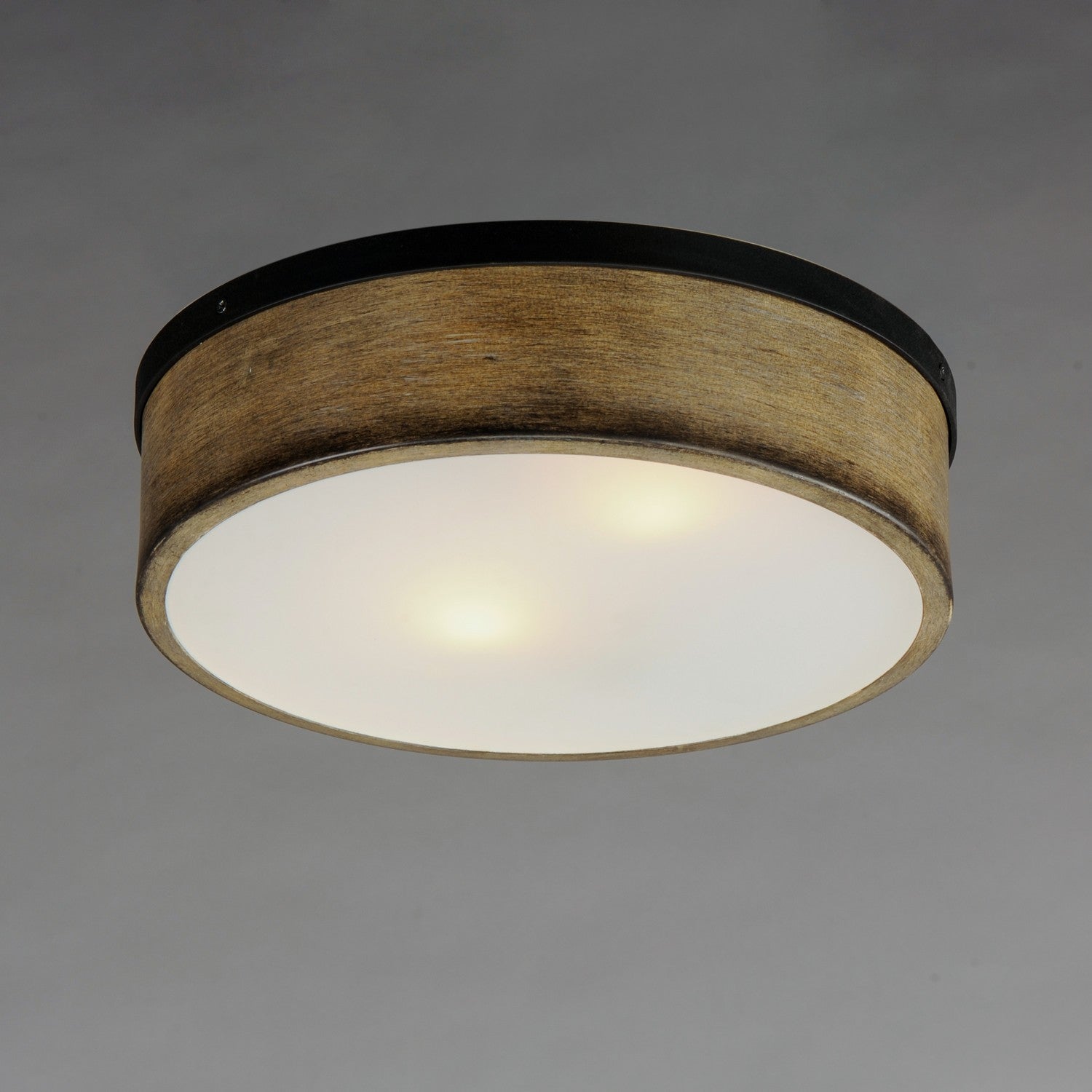 Maxim - 14440DWBK - Two Light Flush Mount - Franklin - Driftwood / Black