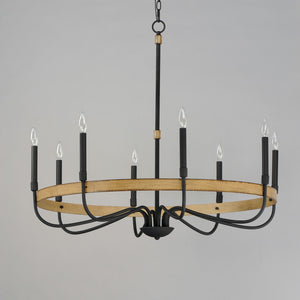 Maxim - 14448DWBK - Eight Light Chandelier - Franklin - Driftwood / Black