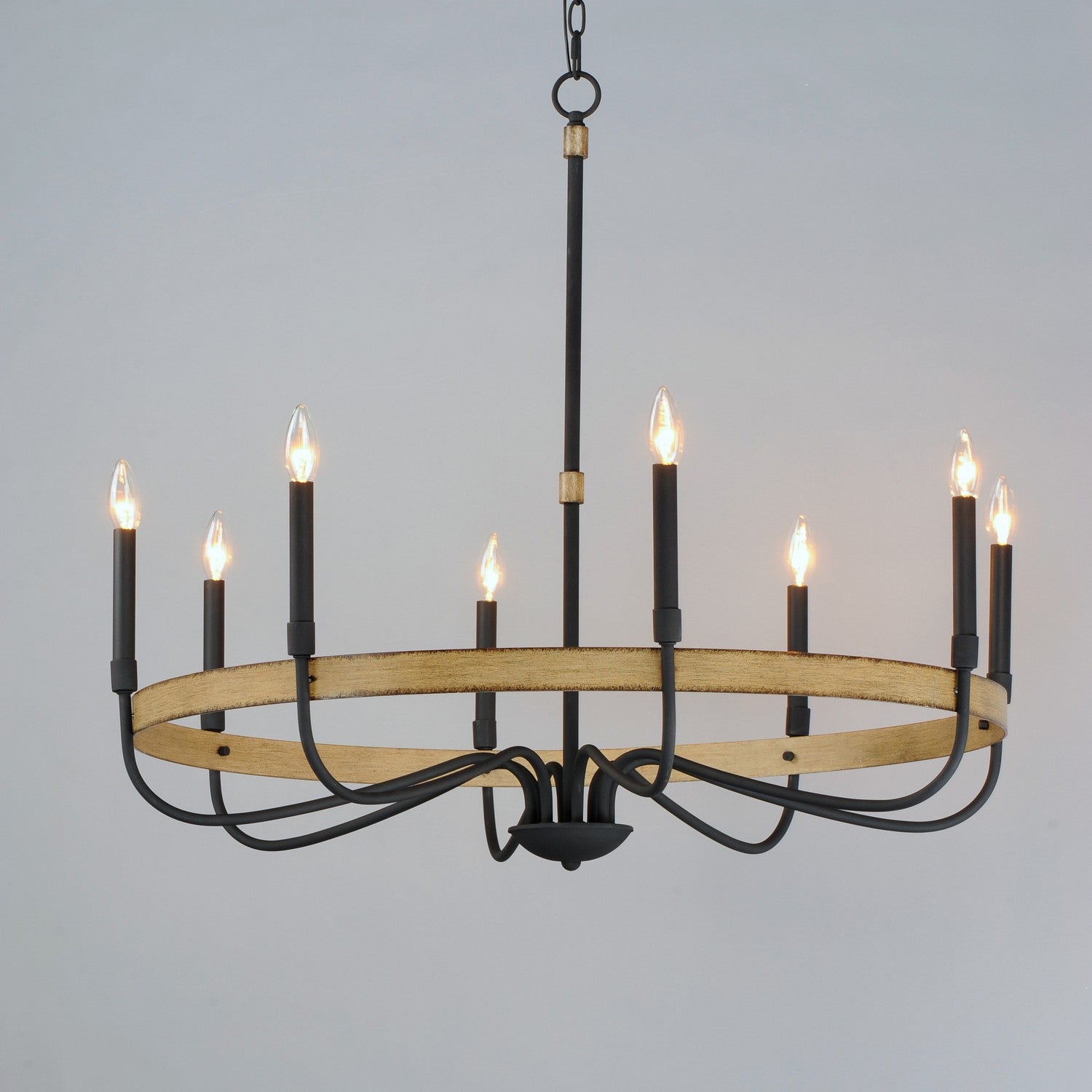 Maxim - 14448DWBK - Eight Light Chandelier - Franklin - Driftwood / Black