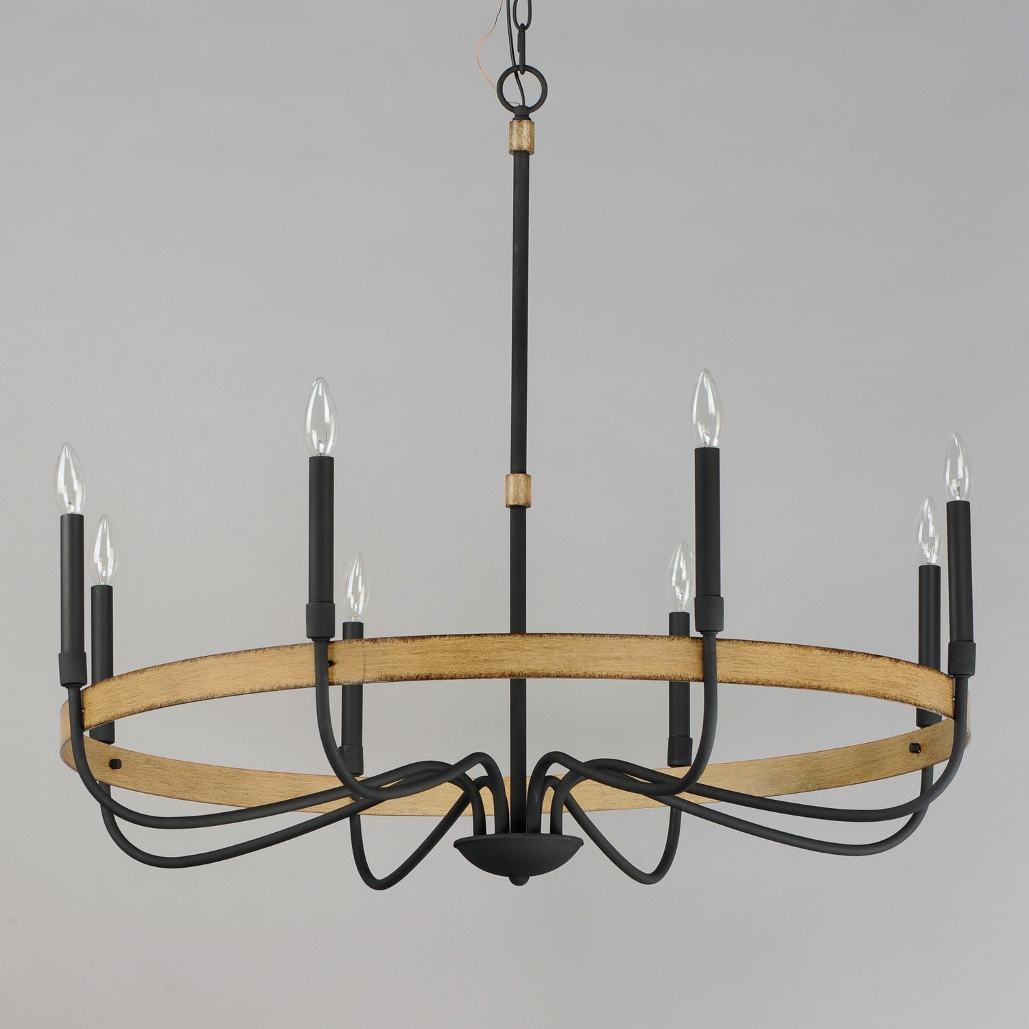 Maxim - 14448DWBK - Eight Light Chandelier - Franklin - Driftwood / Black