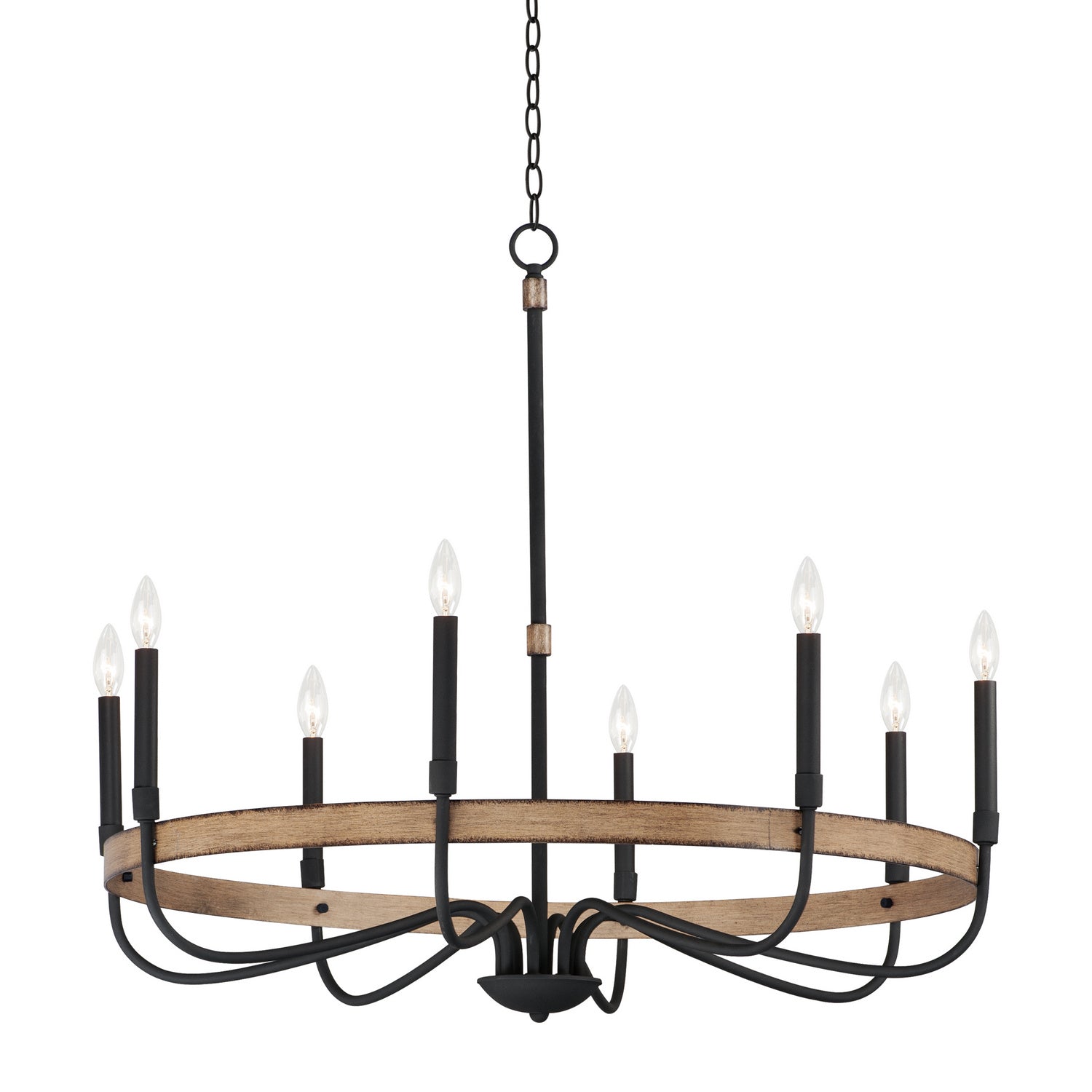 Maxim - 14448DWBK - Eight Light Chandelier - Franklin - Driftwood / Black