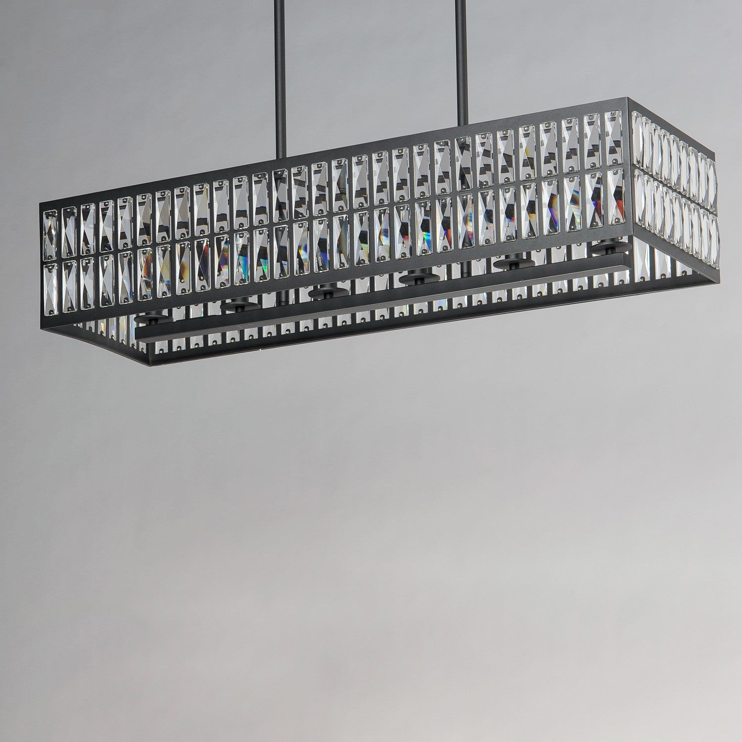 Maxim - 21817BCBK - Six Light Linear Pendant - Madeline - Black