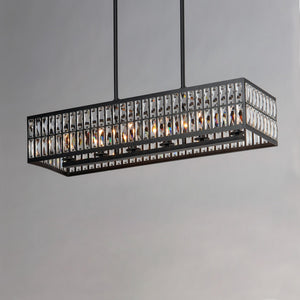 Maxim - 21817BCBK - Six Light Linear Pendant - Madeline - Black