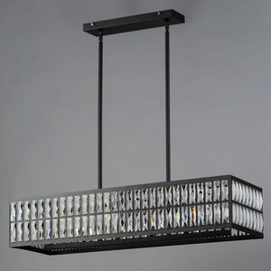 Maxim - 21817BCBK - Six Light Linear Pendant - Madeline - Black